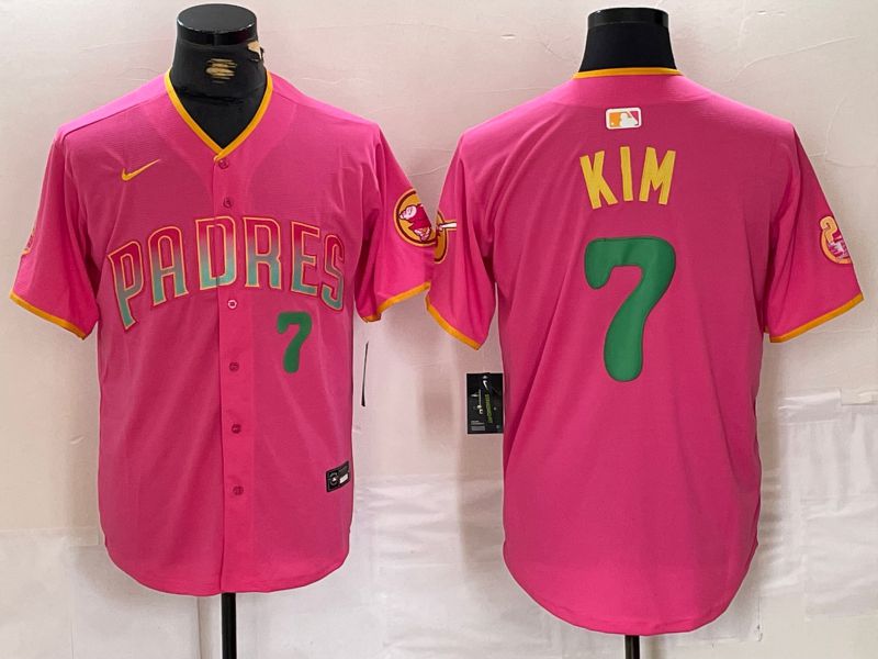 Men San Diego Padres #7 Kim Pink Jointly 2024 Nike MLB Jersey style 14->san diego padres->MLB Jersey